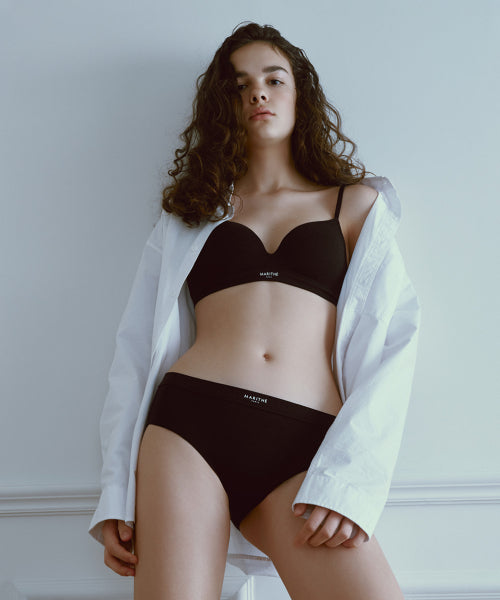 UNDERWEAR W BASIC LOGO BRA - 4 COLORS BLACK