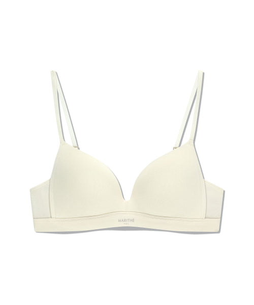 UNDERWEAR W BASIC LOGO BRA - 4 COLORS IVORY