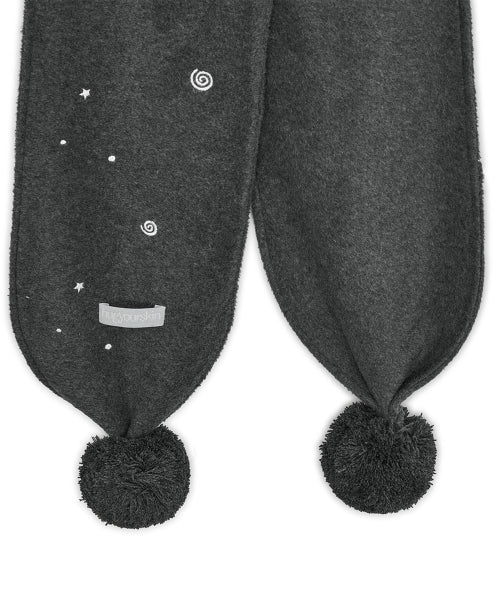 FLEECE MUFFLER - 2 COLORS CHARCOAL