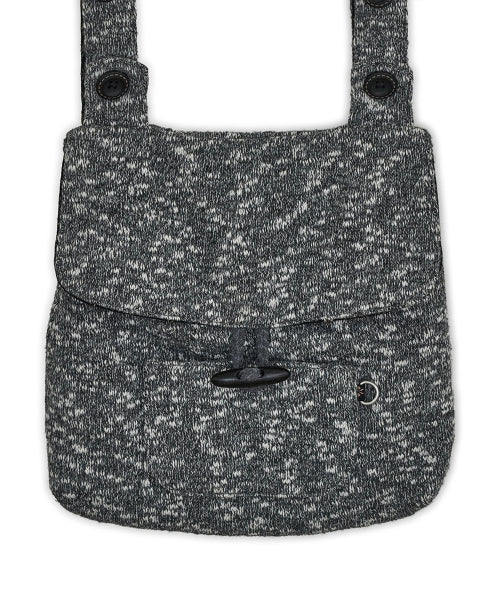 KNIT BUTTON BACKPACK - 2 COLORS CHARCOAL