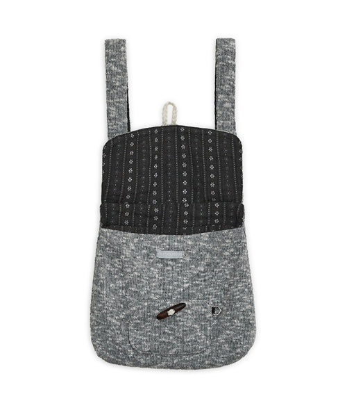 KNIT BUTTON BACKPACK - 2 COLORS GREY