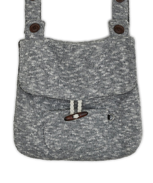 KNIT BUTTON BACKPACK - 2 COLORS GREY