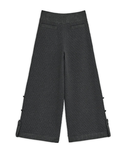 FLAP BUTTON PANTS - 2 COLORS CHARCOAL