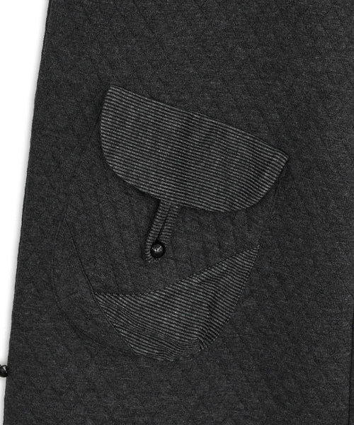 FLAP BUTTON PANTS - 2 COLORS CHARCOAL