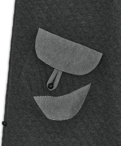FLAP BUTTON PANTS - 2 COLORS GREY