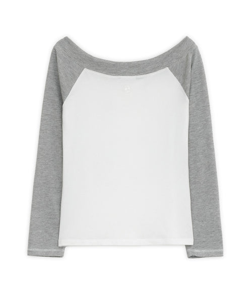 LOVE SICK DRAWING OFF-SHOULDER TOP - 3 COLORS IVORY