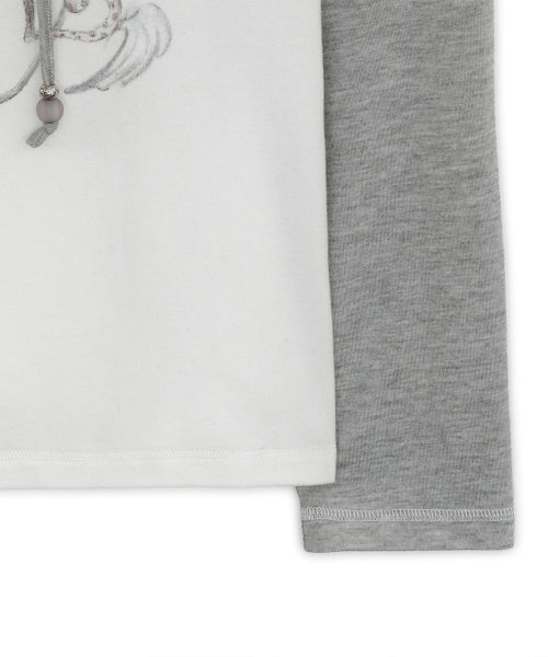 LOVE SICK DRAWING OFF-SHOULDER TOP - 3 COLORS IVORY