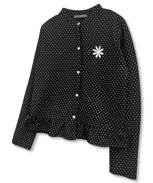 DOT DAISY LOGO KNIT CARDIGAN BLACK