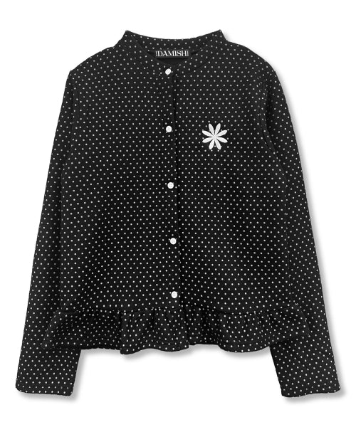 DOT DAISY LOGO KNIT CARDIGAN BLACK
