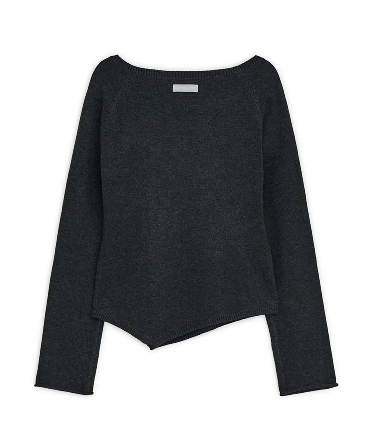 Fallen Angel Button Knit Top - CHARCOAL