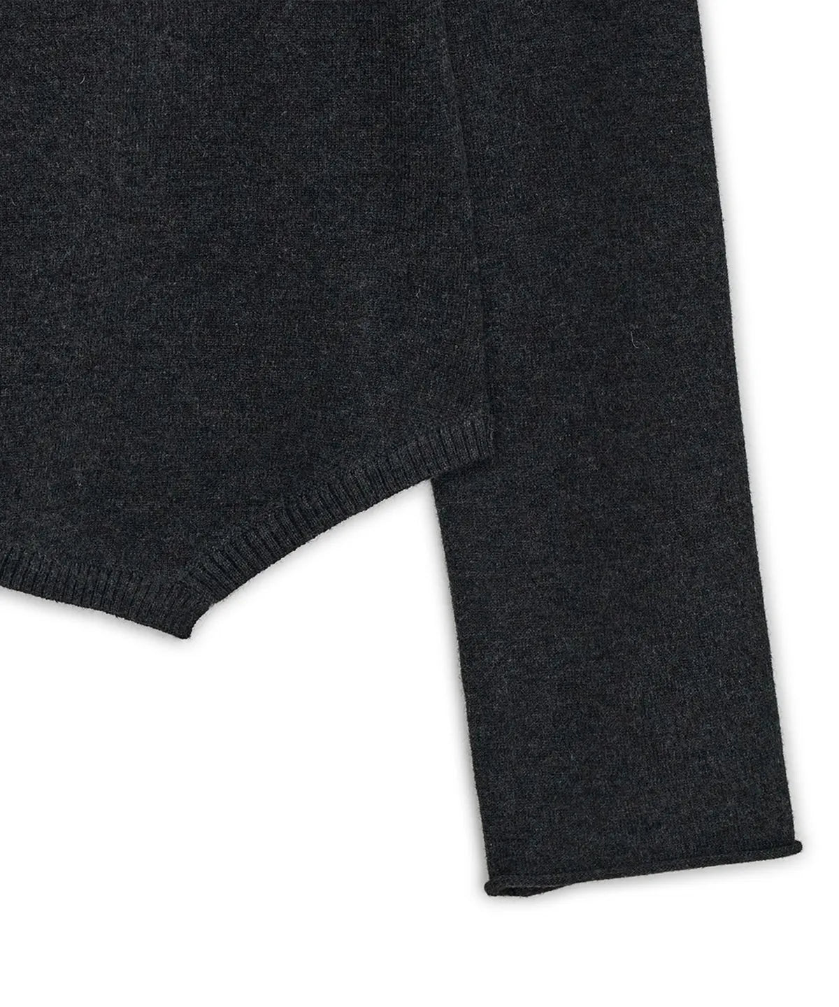 Fallen Angel Button Knit Top - CHARCOAL