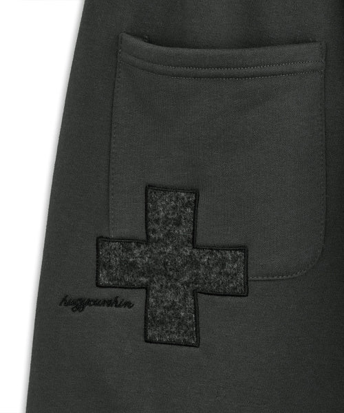 CROSS PATCH JOGGER PANTS CHARCOAL
