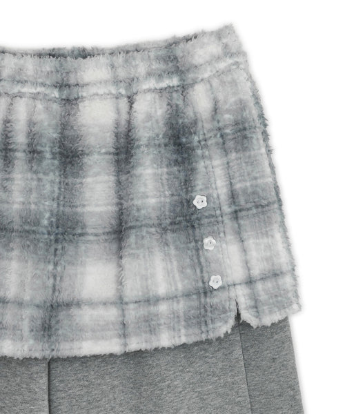 FLEECE SKIRT PANTS GREY