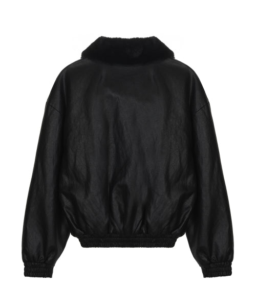 NICOLE FUR LEATHER MUSTANG #徐睿知同款! BLACK
