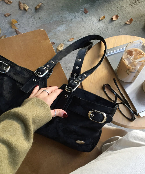 MIDDLE ONIX SHOULDER BAG - 2 COLORS BLACK