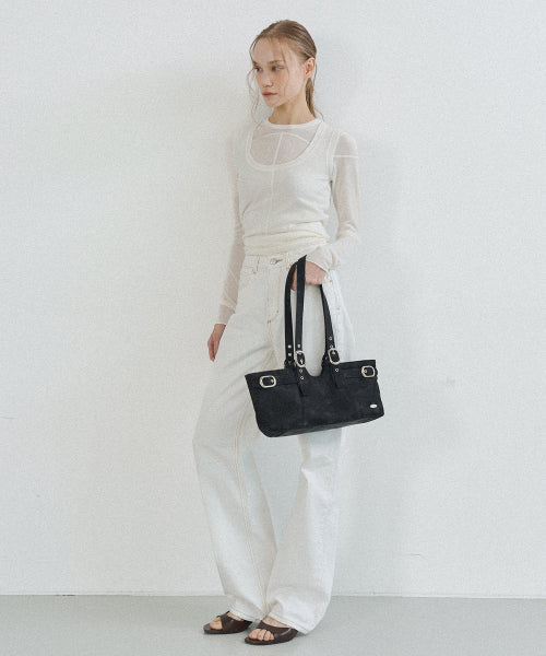 MIDDLE ONIX SHOULDER BAG - 2 COLORS BLACK