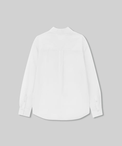 WOMENS RELAXED SHEER SHIRT #韓韶禧同款! - 4 COLORS WHITE