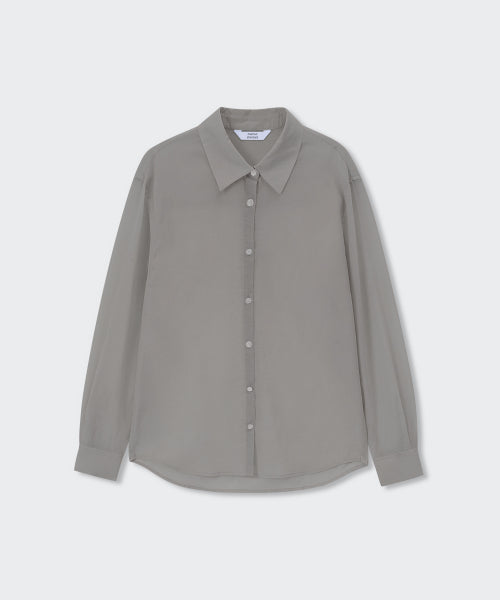WOMENS RELAXED SHEER SHIRT #韓韶禧同款! - 4 COLORS GREY