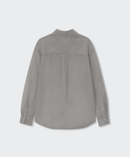 WOMENS RELAXED SHEER SHIRT #韓韶禧同款! - 4 COLORS GREY