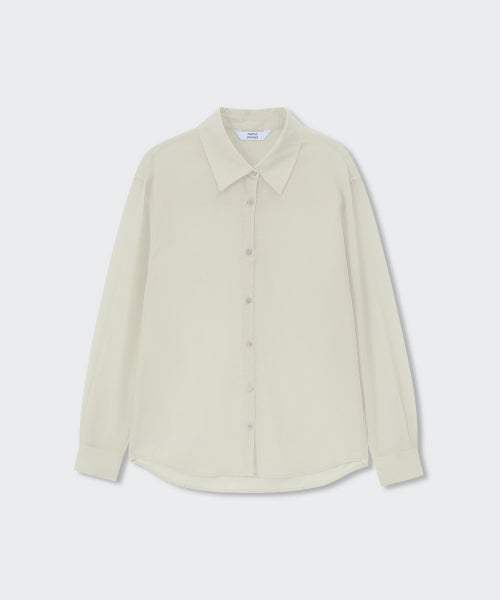 WOMENS RELAXED SHEER SHIRT #韓韶禧同款! - 4 COLORS GREEN