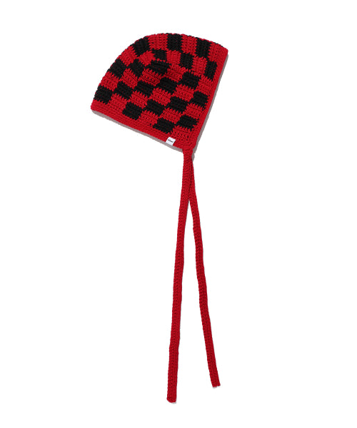 CHECKER KNIT BALACLAVA IVORY - 2 COLORS BLACK