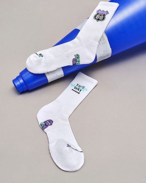 5-PACK COOLMAX SPORTS CREW SOCKS - 2 COLORS WHITE