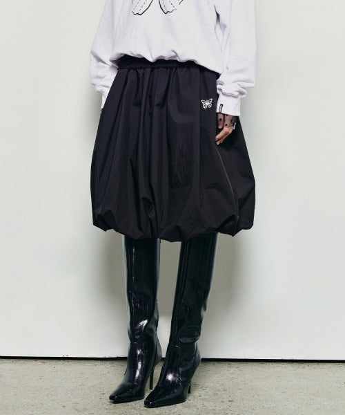 BUTTERFLY VOLUME BALLOON SKIRT #徐睿知同款! - 2 COLORS BLACK