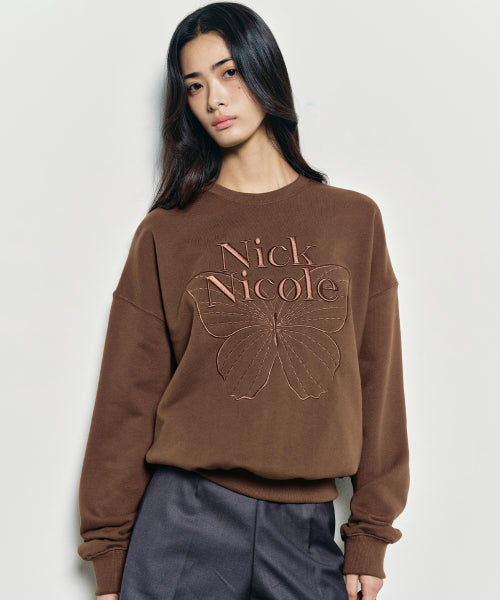 VOLUME BUTTERFLY SIGNATURE SWEATSHIRT #徐睿知同款! - 10 COLORS BROWN