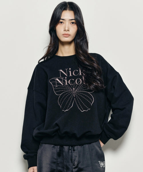 VOLUME BUTTERFLY SIGNATURE SWEATSHIRT #徐睿知同款! - 10 COLORS CHARCOAL