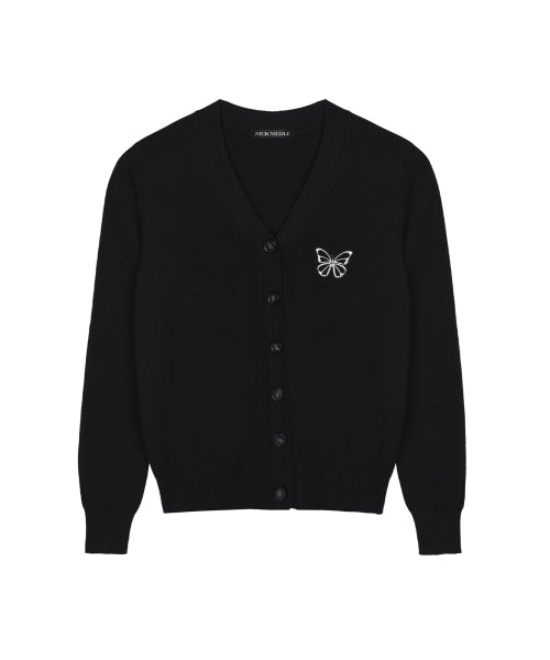 MINIMAL V NECK BUTTERFLY CARDIGAN #徐睿知同款! - 5 COLORS AS SHOWN