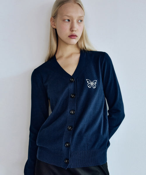 MINIMAL V NECK BUTTERFLY CARDIGAN #徐睿知同款! - 5 COLORS AS SHOWN