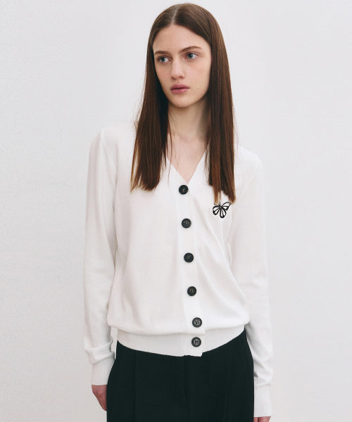 MINIMAL V NECK BUTTERFLY CARDIGAN #徐睿知同款! - 5 COLORS AS SHOWN