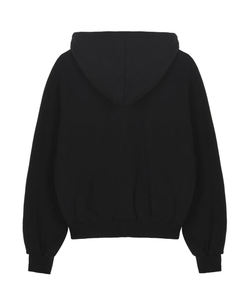 BUTTERFLY WARM COTTON SWEAT HOOD ZIP UP #徐睿知同款! - 2 COLORS BLACK