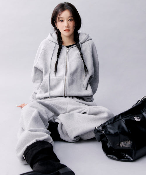 BUTTERFLY WARM COTTON SWEAT PANTS #徐睿知同款! - 2 COLORS GREY
