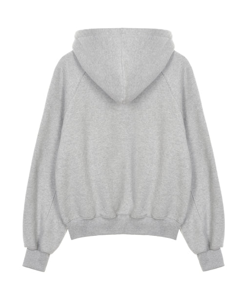BUTTERFLY WARM COTTON SWEAT HOOD ZIP UP #徐睿知同款! - 2 COLORS GREY
