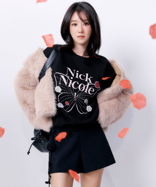FAUX FUR ZIP UP JACKET #徐睿知同款! BEIGE