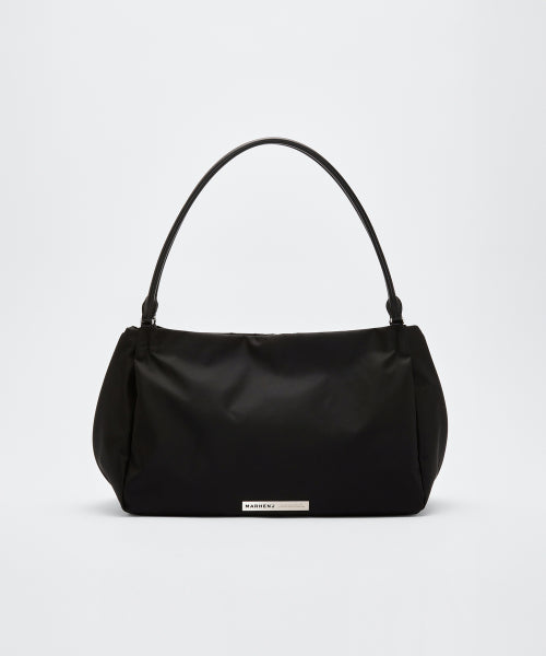 NIKKI NYLON SHOULDER BAG BLACK
