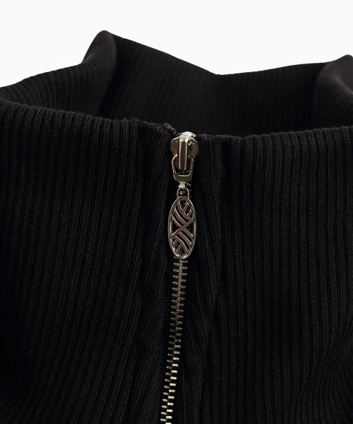 WAFFLE MINK DAILY HOODED ZIP UP - 4 COLORS BLACK