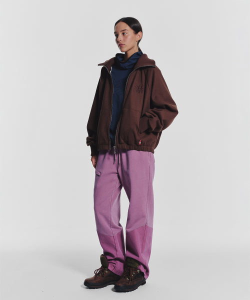WAFFLE MINK DAILY HOODED ZIP UP - 4 COLORS BROWN