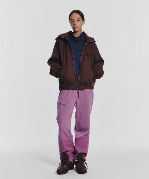 WAFFLE MINK DAILY HOODED ZIP UP - 4 COLORS BROWN