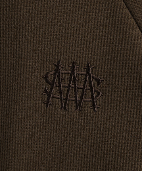 WAFFLE MINK DAILY HOODED ZIP UP - 4 COLORS BROWN