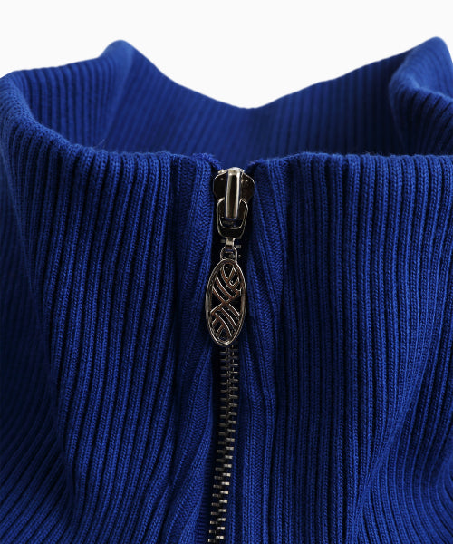 WAFFLE MINK DAILY HOODED ZIP UP - 4 COLORS BLUE