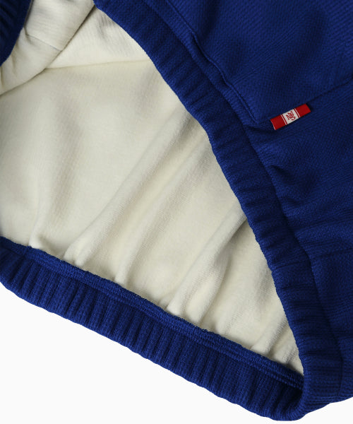 WAFFLE MINK DAILY HOODED ZIP UP - 4 COLORS BLUE