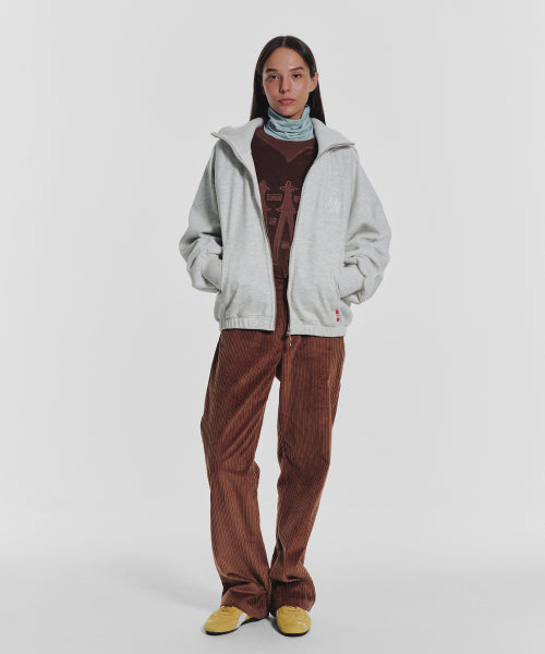 WAFFLE MINK DAILY HOODED ZIP UP - 4 COLORS OATMEAL