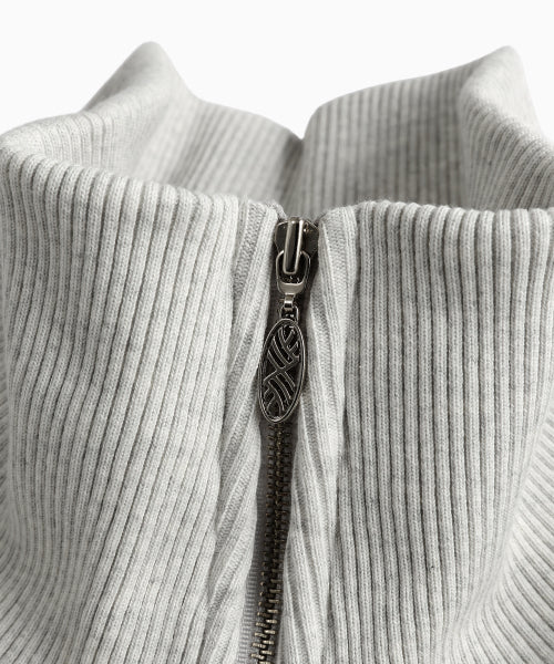 WAFFLE MINK DAILY HOODED ZIP UP - 4 COLORS OATMEAL