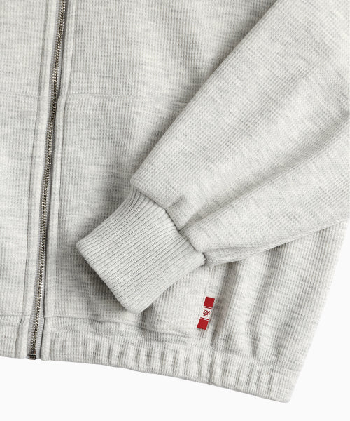 WAFFLE MINK DAILY HOODED ZIP UP - 4 COLORS OATMEAL