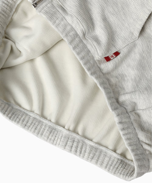 WAFFLE MINK DAILY HOODED ZIP UP - 4 COLORS OATMEAL