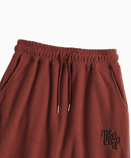 TERRY FLEECE LONG SKIRT - 3 COLORS RED