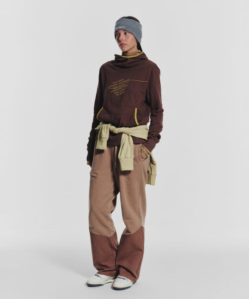 POCKET POINT COTTON TRACK PANTS - 2 COLORS BROWN
