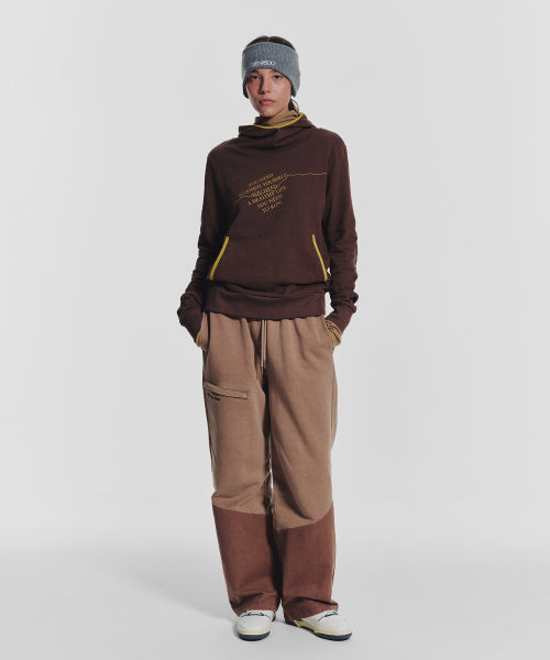 POCKET POINT COTTON TRACK PANTS - 2 COLORS BROWN